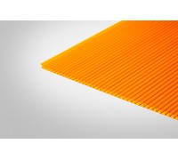 Сотовый поликарбонат КОЛИБРИ 3,70 мм 2100x12000 мм оранжевый 55% PC