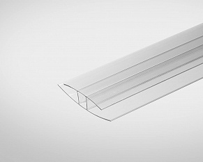 Профиль неразъемный соединительный для поликарбоната 8 мм прозрачный 6 м Колибри