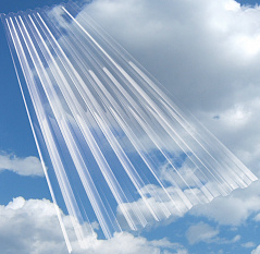 Профилированный поликарбонат SUNTUF GRECA 0.8х1260х6000 мм прозрачный