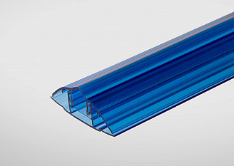 Профиль разъемный соединительный для поликарбоната 6-16 синий 6м