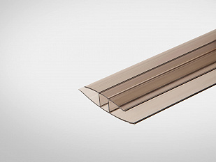 Профиль неразъемный соединительный для поликарбоната 6 мм бронзовый 6 м Колибри