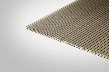 Сотовый поликарбонат КОЛИБРИ бронзовый 42% 8,0 мм 2100x3000 мм