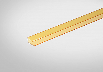 Профиль торцевой для поликарбоната 6мм желтый 2,1м Колибри