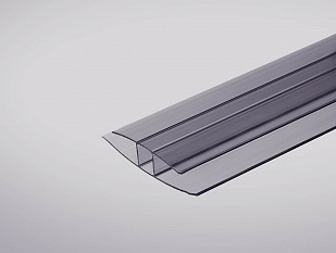 Профиль неразъемный соединительный для поликарбоната 8 мм графитовый 6 м Колибри