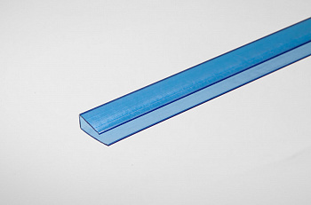Профиль торцевой для поликарбоната 10мм синий 2.1м Практичный