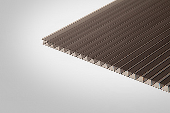 Сотовый поликарбонат Полигаль 10,0 мм 2100x12000 мм графитовый 20% ГОСТ