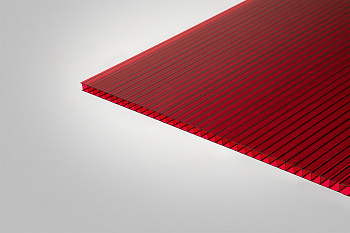 Сотовый поликарбонат КОЛИБРИ гаранатовый 9% 3,70 мм 2100x12000 мм