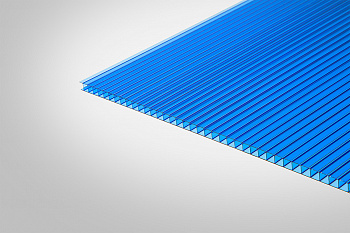 Сотовый поликарбонат Полигаль синий 30% 8,0 мм 2100x6000 мм ГОСТ