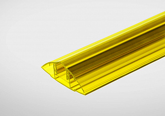 Профиль разъемный соединительный для поликарбоната 6-16 желтый 6м